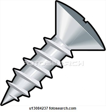 Clip Art Of Sheet Metal Screw U13084237   Search Clipart Illustration