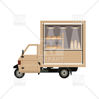 Clipart Catalog   Transportation   Coffee Van Download Royalty Free