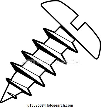 Clipart   Sheet Metal Screw02  Fotosearch   Search Clipart