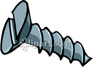 Common Flat Head Screw   Royalty Free Clipart Picture