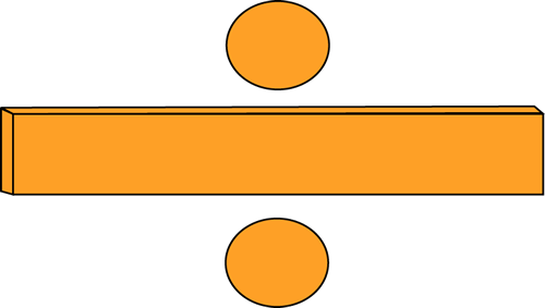 Division Symbol Clip Art Image   Large Bright Orange Division Symbol