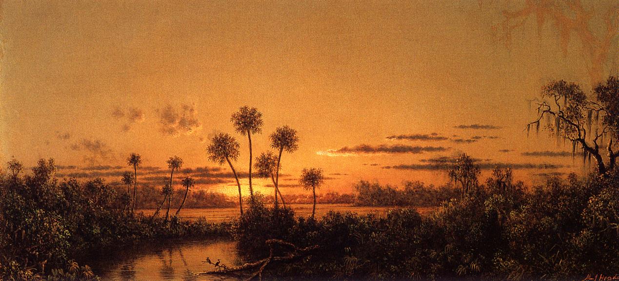 File Florida River Scene Early Evening After Sunset Martin Johnson