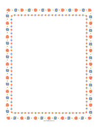 Flowers Border Page And Clip Art