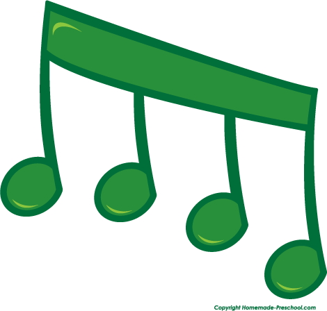 Home Free Clipart Music Notes Clipart Four Eighth Green