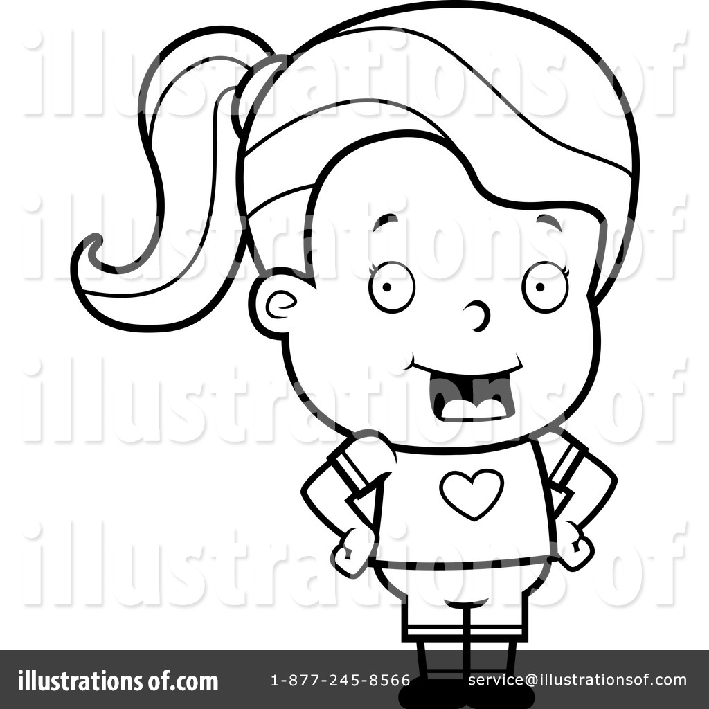 Little Girl Clipart  1156086 By Cory Thoman   Royalty Free  Rf  Stock