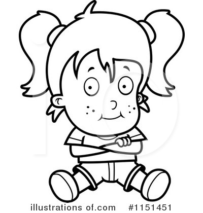 Royalty Free  Rf  Girl Clipart Illustration By Cory Thoman   Stock