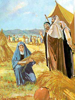 Ruth Gleans For Grain In The Field Of Boaz 