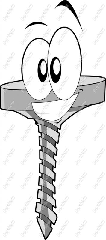 Screw Cartoon Clip Art 638 Formats Included With This Screw