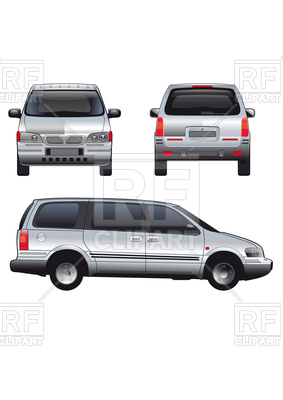 Van In Different Views 77362 Transportation Download Royalty Free