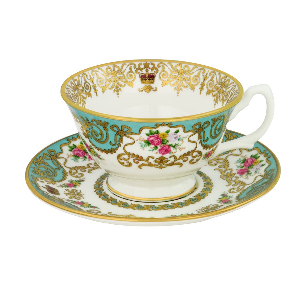 Victorian Tea Cups And Saucers Clipart