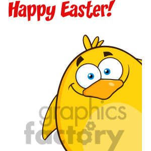 8591 Royalty Free Rf Clipart Illustration Happy Easter With Smiling