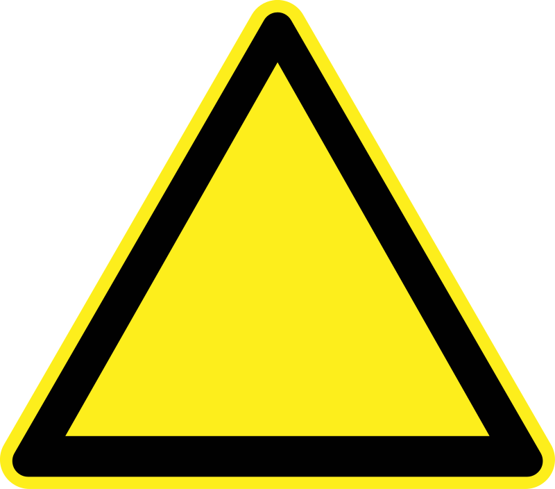 Blank Warning Sign By H0us3s   Blank Yellow Triangular Warning Sign