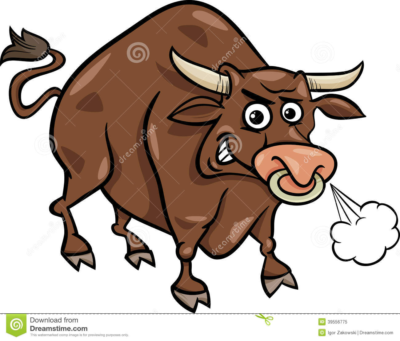 Bull Farm Animal Cartoon Illustration Stock Vector   Image  39556775