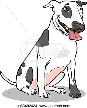 Bull Terrier Dog Cartoon Illustration  Clipart Drawing Gg63492424