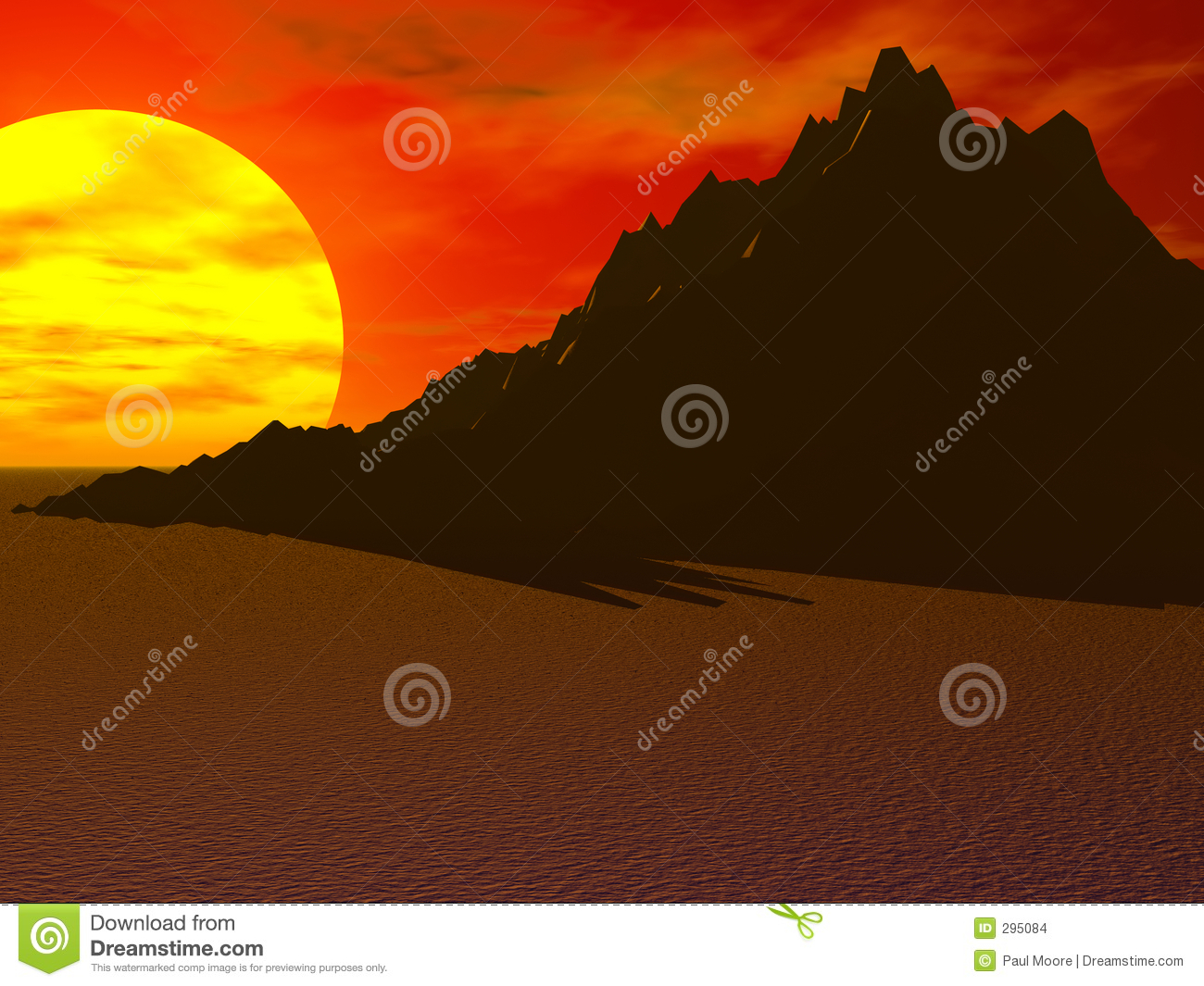 Clipart Desert Mountains Desert Sun Mountain