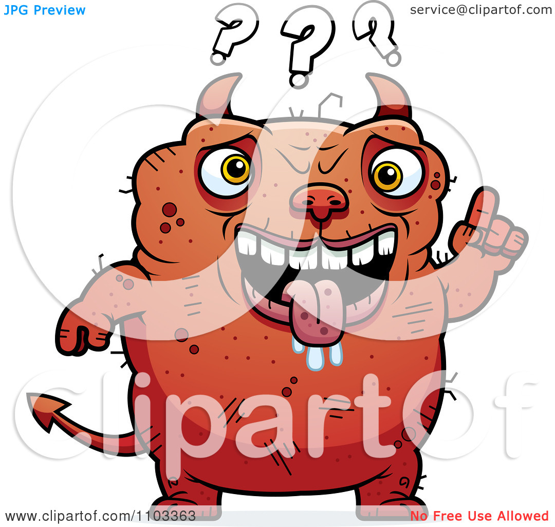 Clipart Dumb Ugly Devil   Royalty Free Vector Illustration By Cory