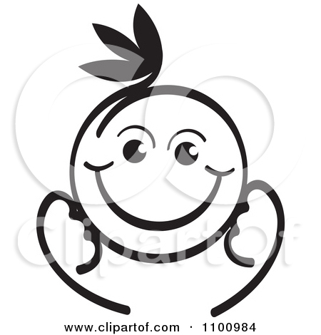 Clipart Happy Black And White Baby   Royalty Free Vector Illustration