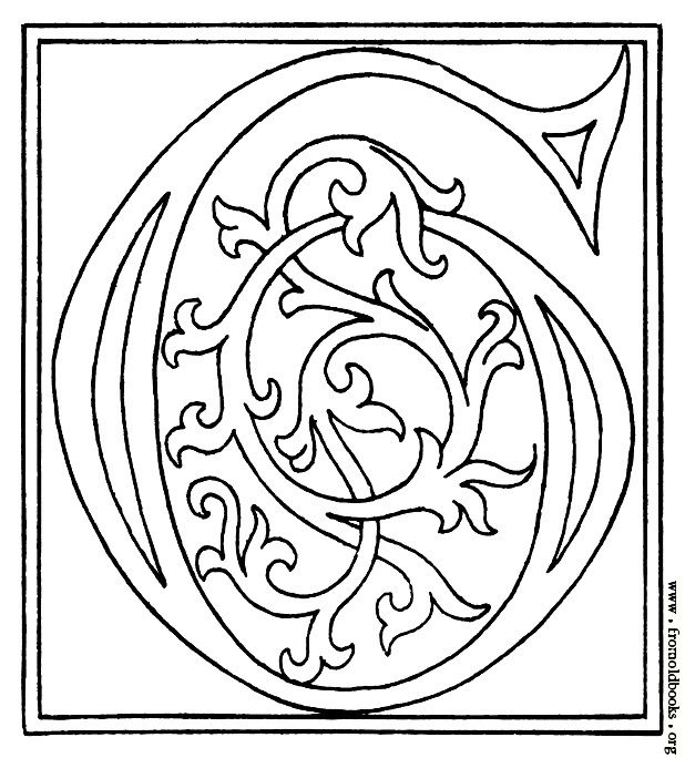 Clipart  Initial Letter G From Late 15th Century Printed Book
