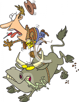    Clipart Net Cartoon Clipart Picture Of An Angry Bull Trying To Buck