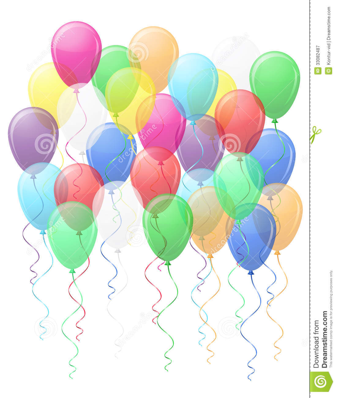 Colored Transparent Balloons Vector Illustration E Royalty Free Stock