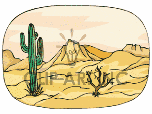 Desert Cactus Cactuses Mountain Mountains Land Americandesert Gif Clip