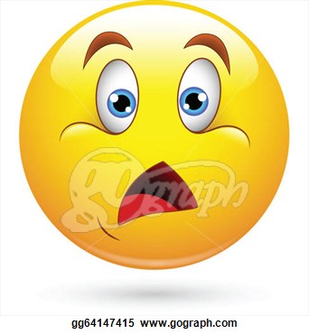     Design Art Of Surprised Smiley Face  Clipart Drawing Gg64147415