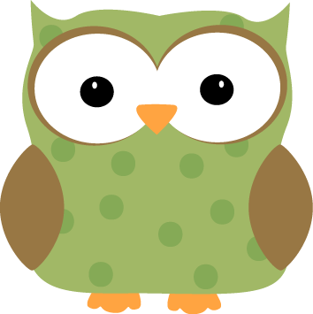 Green Polka Dot Owl Clip Art Image   Green Owl With A Green Polka Dot    