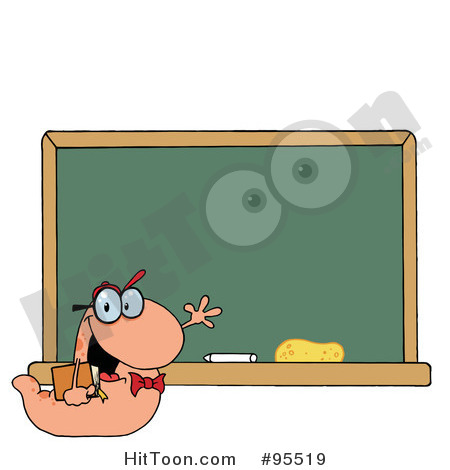 Hittoon Comstudent Clipart  95519  Student Bookworm By A Classroom