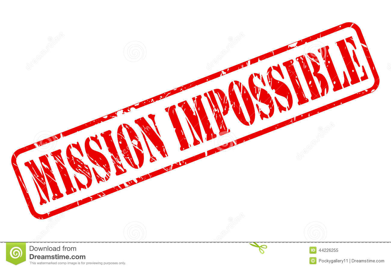 Mission Impossible Red Stamp Text Stock Vector   Image  44226255