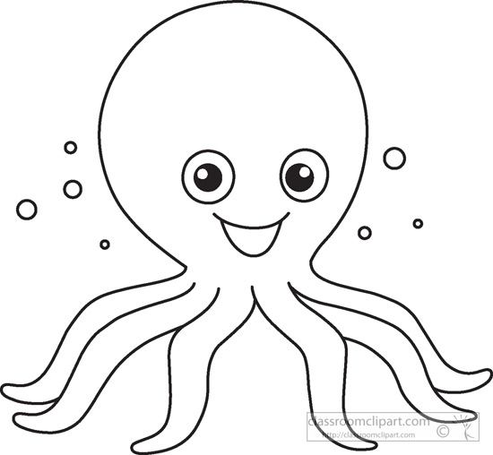 Octopus Clip Art Black And White Octopus Clip Art Black And