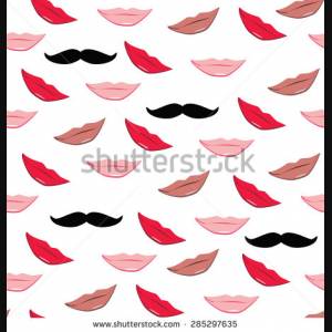 Of Heart Clipart Red Heart With Mustache With Black Background