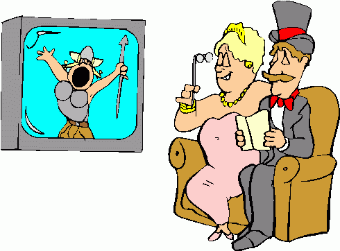 Opera On Television Clipart   Opera On Television Clip Art