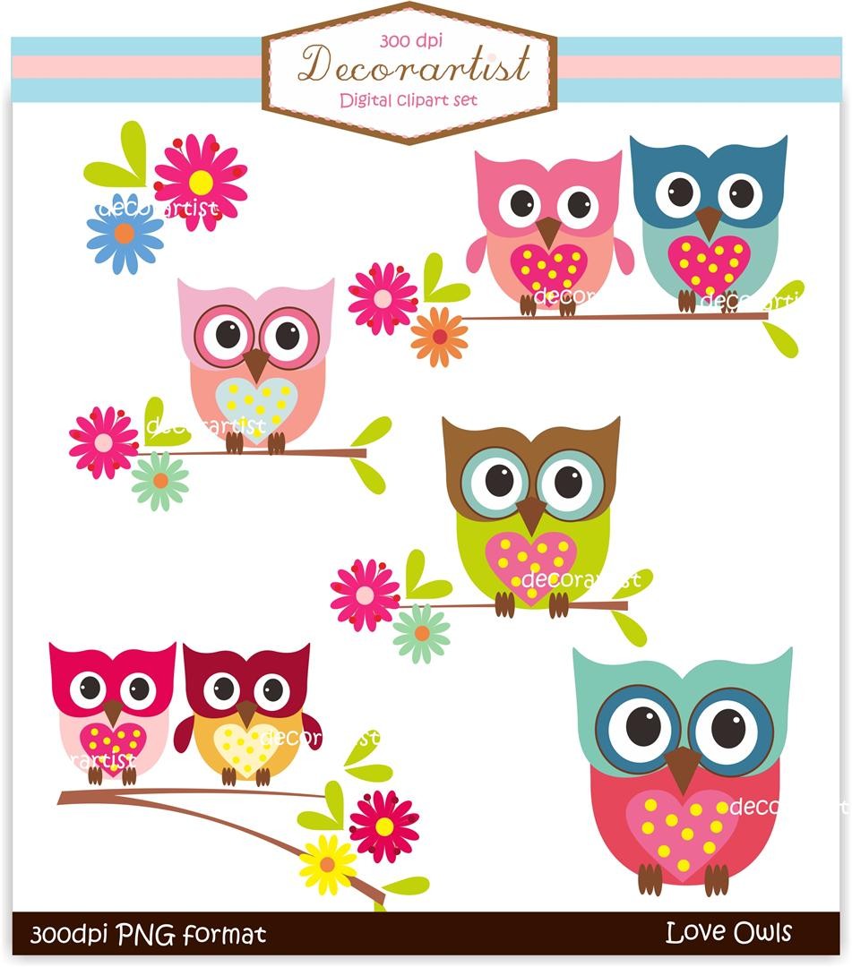     Owls Owls Clip Artowl Clip Art Cute Owl Instant Download On Etsy