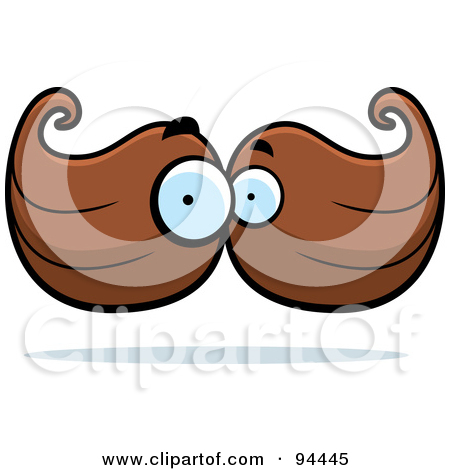 Royalty Free  Rf  Clipart Illustration Of A Mustache Face Character By