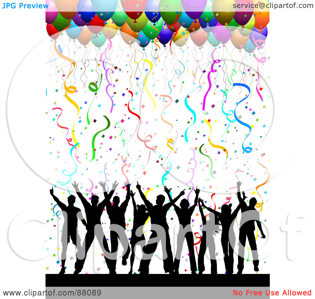 Royalty Free  Rf  Clipart Illustration Of A Silhouetted Dancing Group