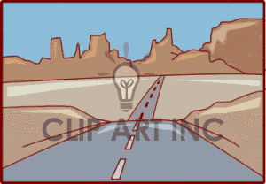 Sand Desert Mountain Mountains Road Roads Desert408 Gif Clip Art