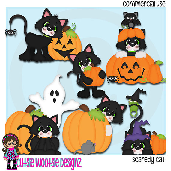 Scaredy Cat Clip Art Halloween Scaredy Cat Clip Art Clipart Graphics