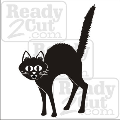 Scaredy Cat Clipart Image Scaredy Cat Black Cat Hissing With Arched