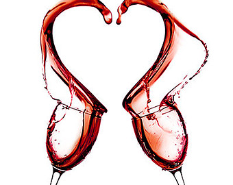 Spilling Wine Glass Clip Art Art Print  Wine Series   Red