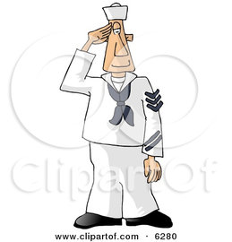 United States Navy Sailor Saluting Royalty Free Clipart Picture Jpg
