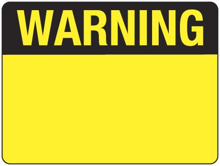 Warning Road Signs   Sign Code 301   Warning Header Blank   Safety