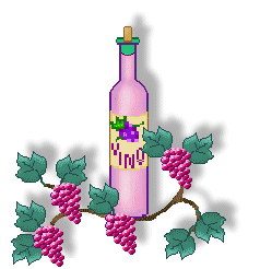 Wine Clip Art Of Red And Pink Wine Bottles With Grapes And Vines