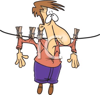 1105 1309 0813 Cartoon Metaphor For Hung Out To Dry Clipart Image Jpg