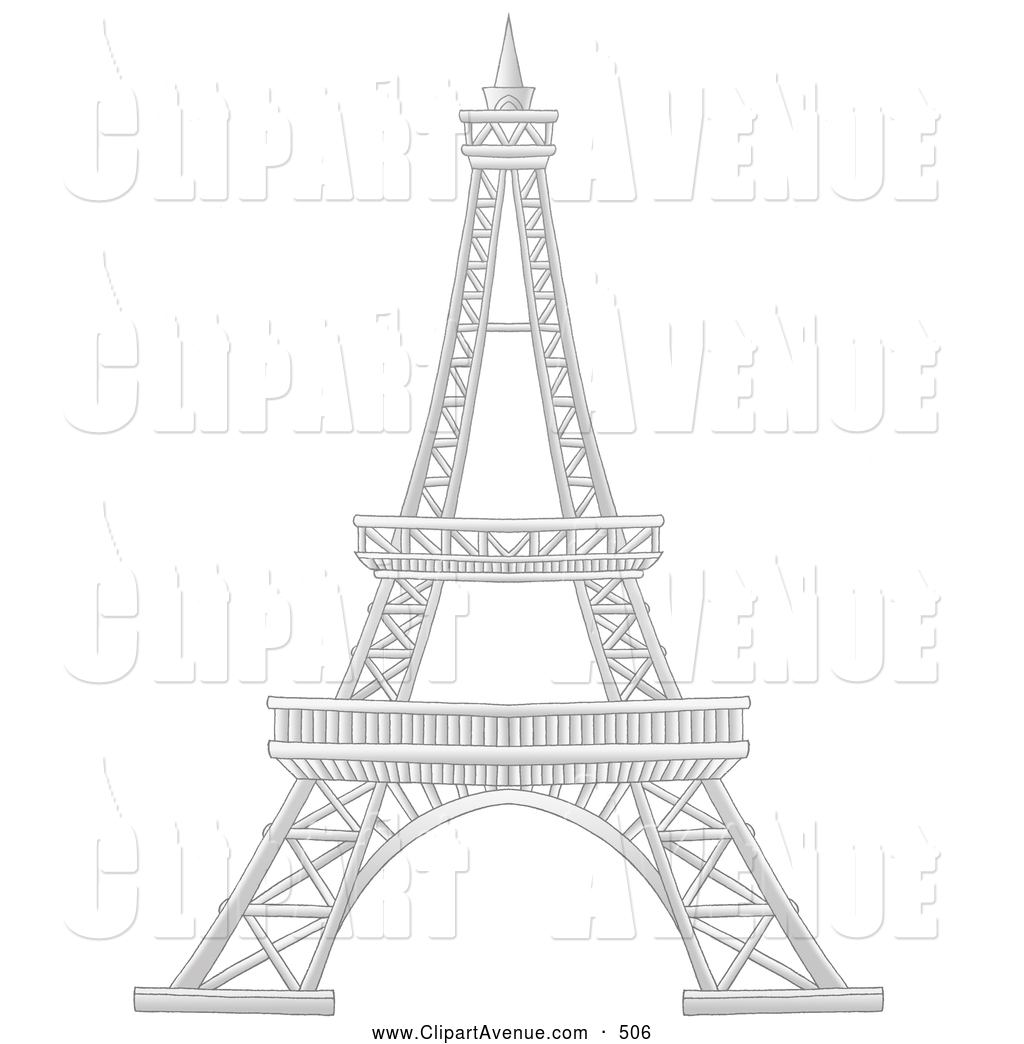 Avenue Clipart Of A Paris France Structure  The Eiffel Tower By Alex    