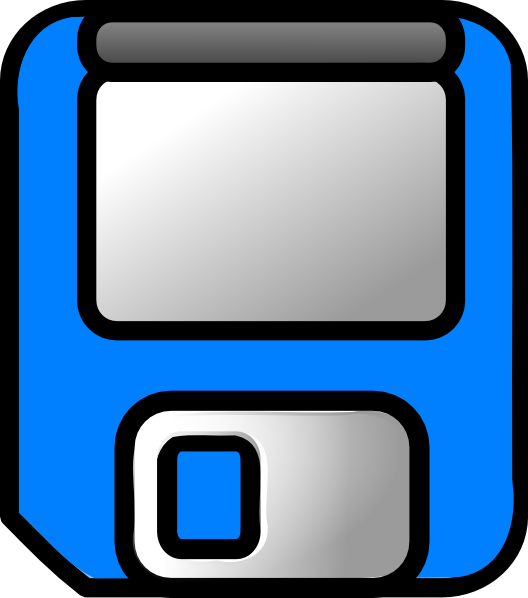 Blue Floppy Disk Clip Art At Clker Com   Vector Clip Art Online    
