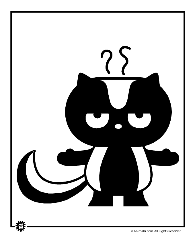 Caroon Skunk Colouring Pages  Page 2