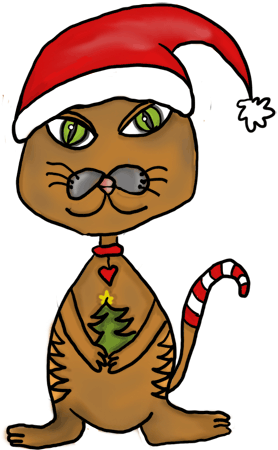 Cartoon Cat Christmas Fredecho S Cute Cat Cartoons Christmas Clipart