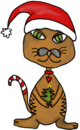 Cartoon Cat Christmas Fredecho S Cute Cat Cartoons Christmas Clipart