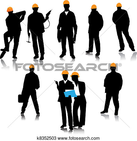 Clipart   Builder People   Fotosearch   Search Clip Art Illustration