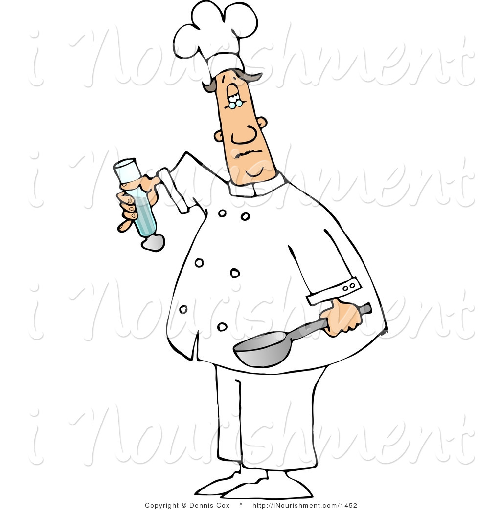 Clipart Of A Male Chef Trying To Cook By Djart    1452
